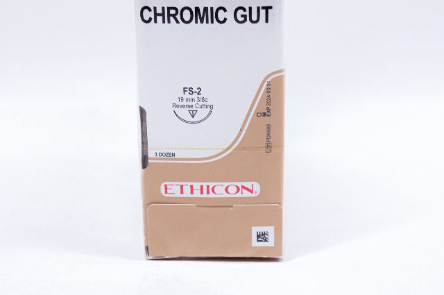 J&J Ethicon 636H Chromic Gut Brown Abosorbable Sutures FS2 3-0 27'' 36/Bx J&J Ethicon 636H Chromic Gut Brown Abosorbable Sutures FS2 3-0 27'' 36/Bx